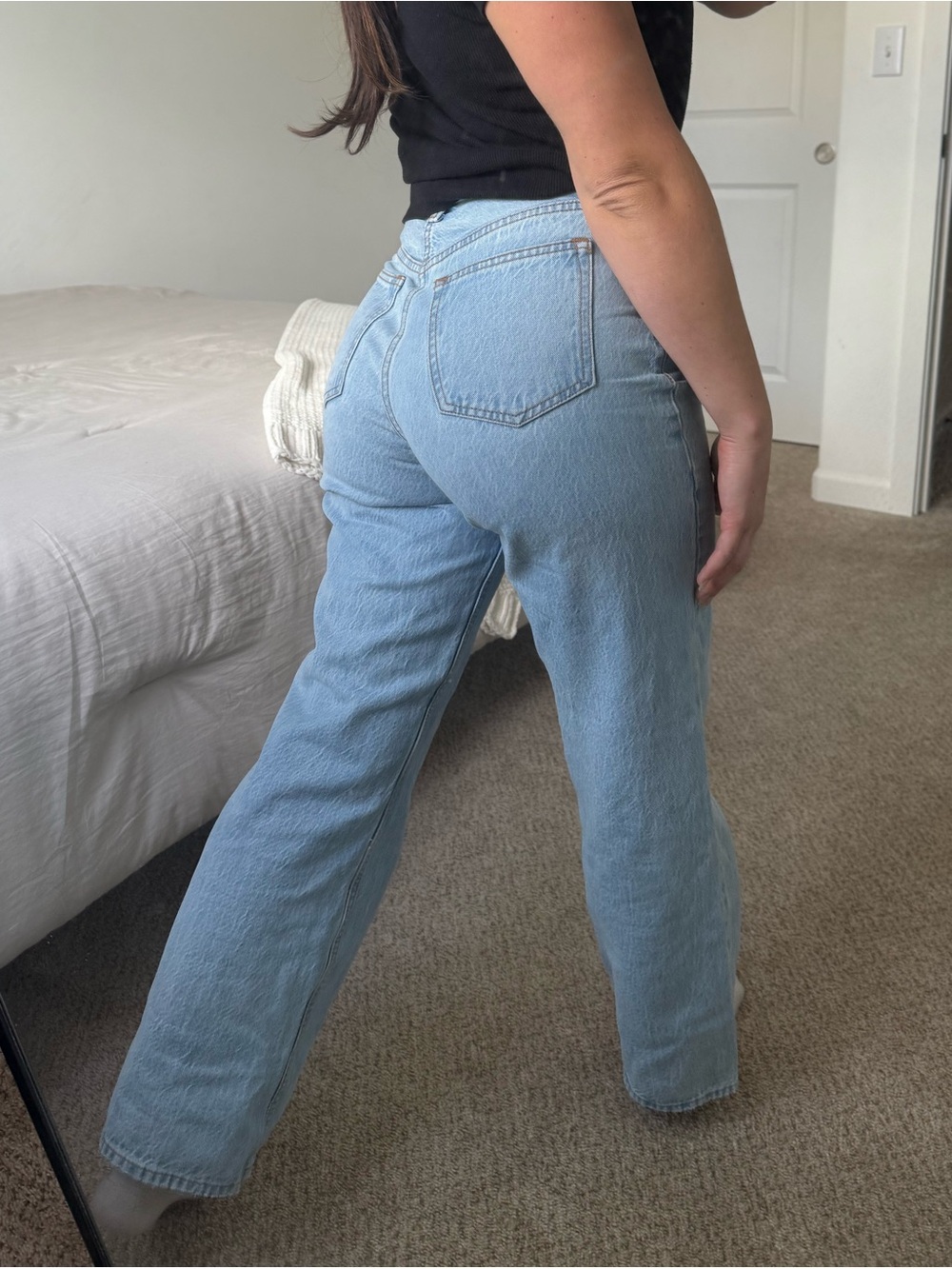 Abercrombie & Fitch Light Blue Loose Curve love jeans W24